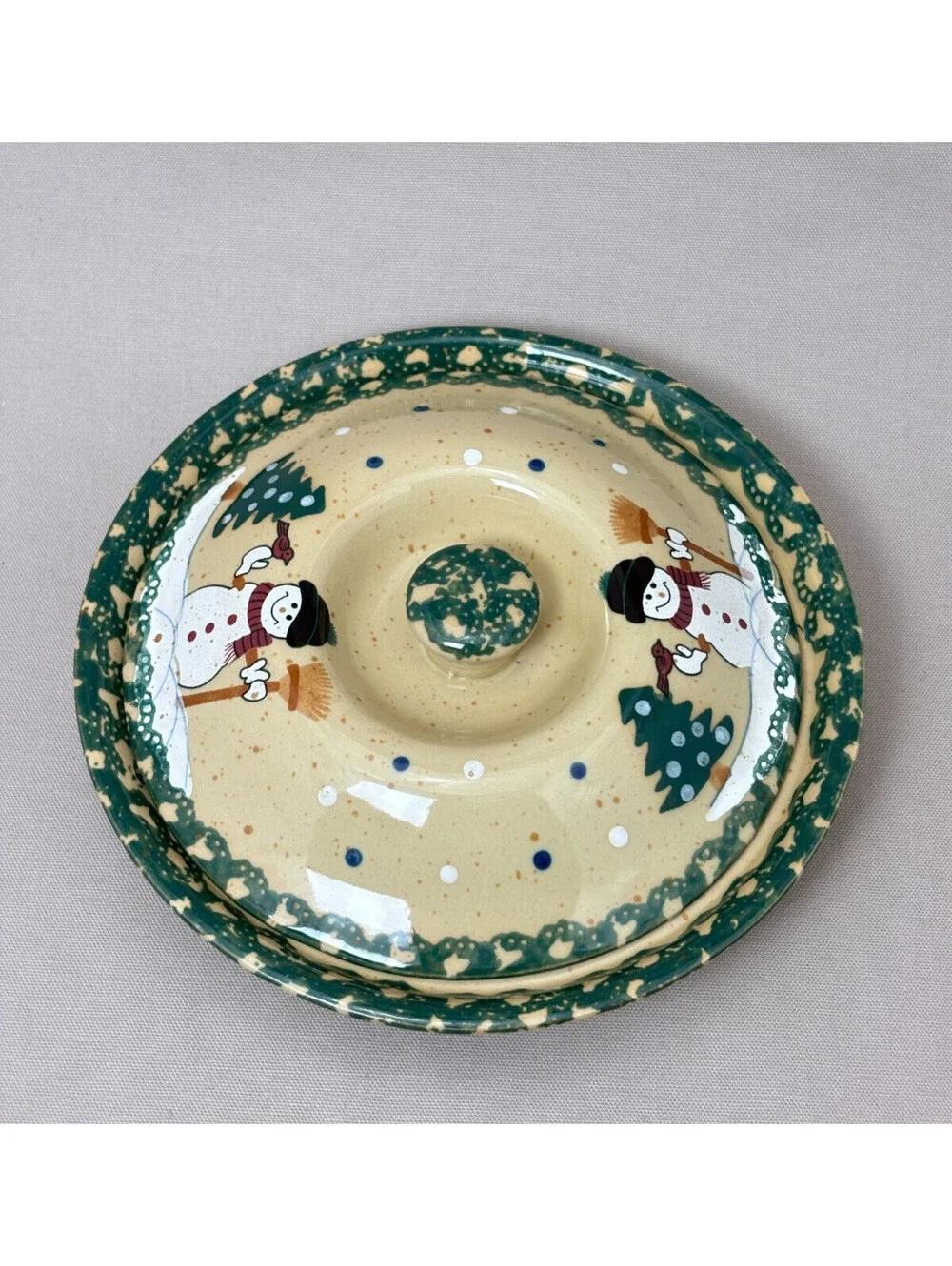 LTD Commodities Snowman Tortilla Warmer Covered Pancake Server Dish Holiday 9
